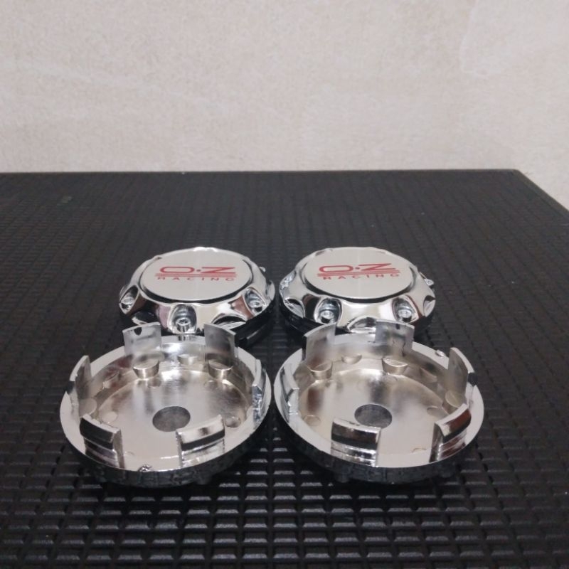 dop roda tutup velg racing oz cembung chrome diameter 6,3cm harga set