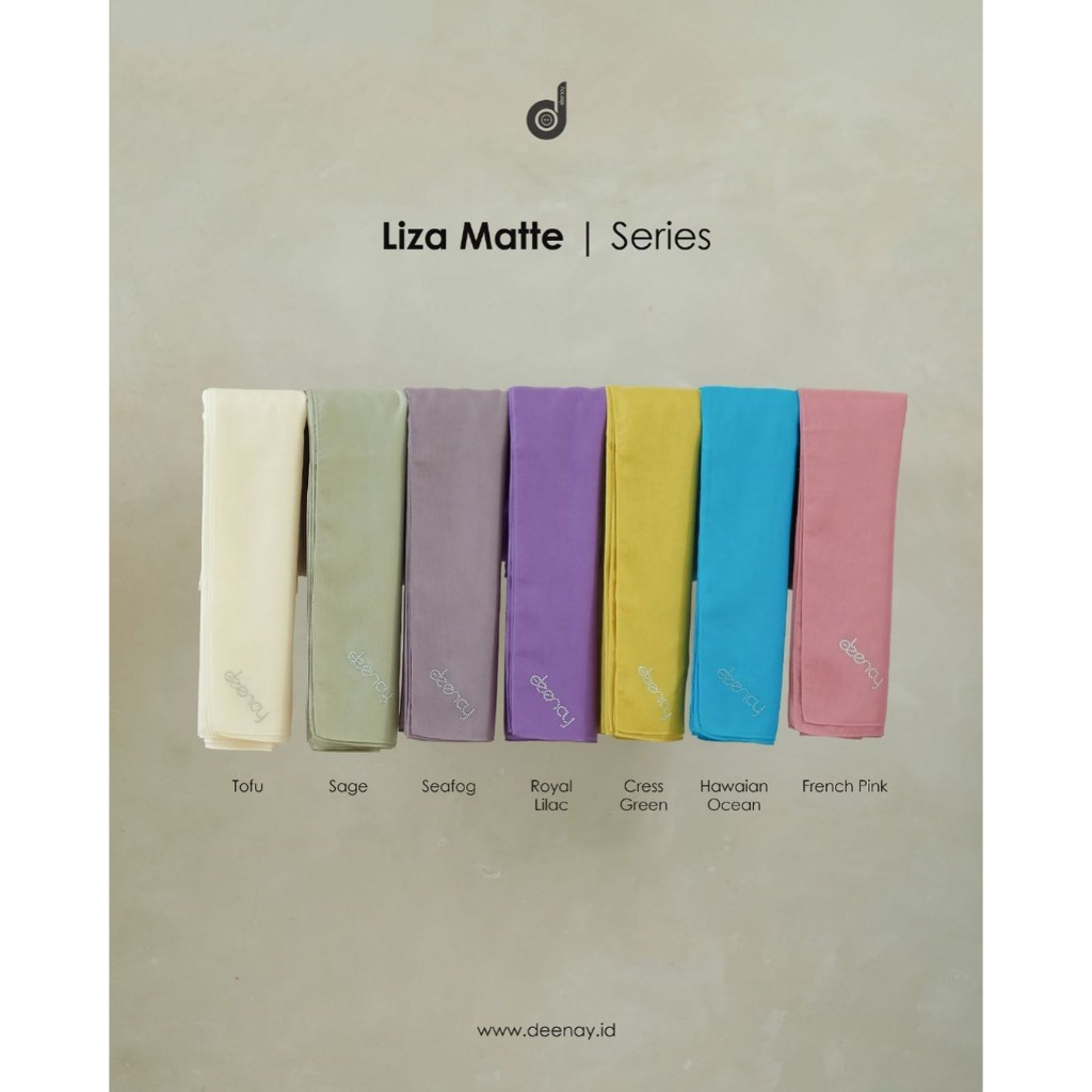 Jilbab Deenay Liza Matte Sparkle Kerudung Polos Ori Voal Ultrafine Jilbab Hijab Segi Empat Segiempat