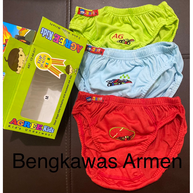 [3 PCS] AGREE KIDS AK017 - Celana Dalam Anak Cowok Box ISI 3 PCS CD AK017