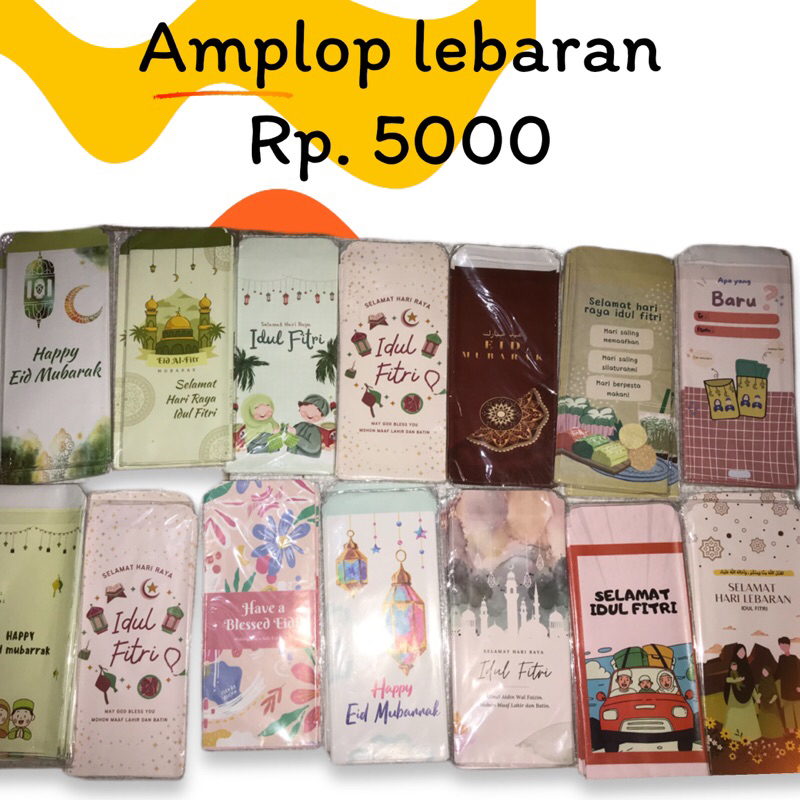 

Amplop lebaran panjang isi 10