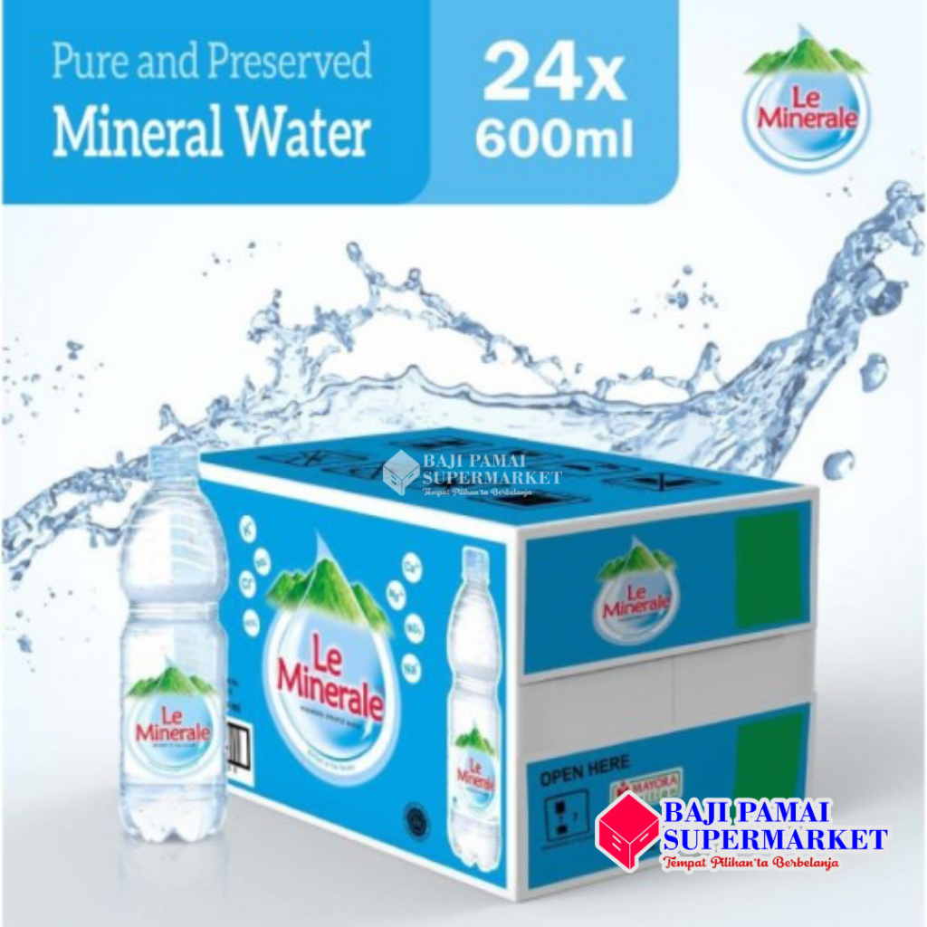 

Air Mineral Le mineral | LE MINERALE 600 ML 1 DUS ISI 24 BOTOL