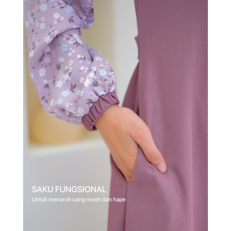 READY AZALEA MOTIF GAMIS BUTIK MURAH LENGAN MOTIF MANSET KARET BY SIMPLYOFAEGEA SAE
