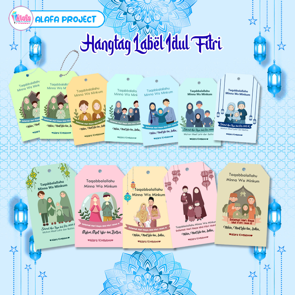 

[alafaproject_id 01-11] 8 Pcs Hangtag Idul Fitri Lebaran | Hangtag Label Bingkisan Lebaran