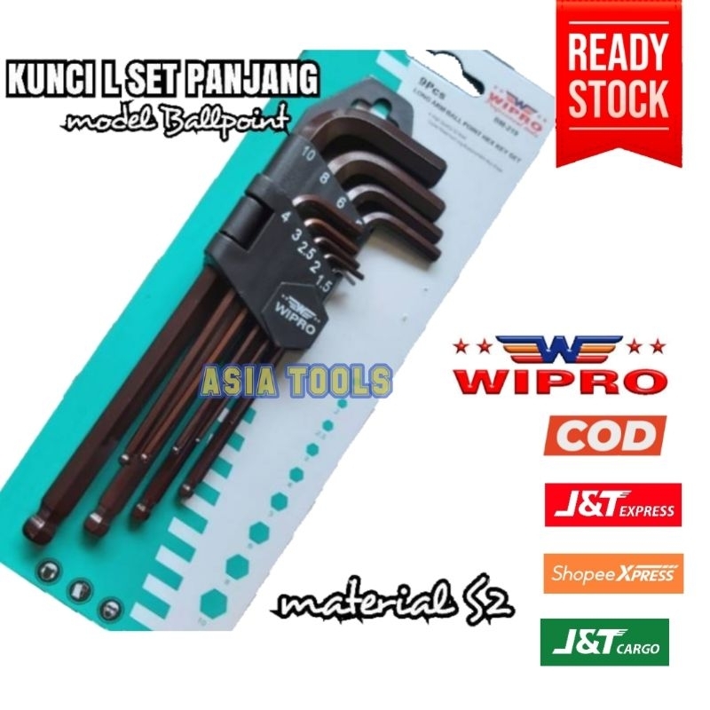 Kunci L Set Ballpoint Panjang WIPRO
