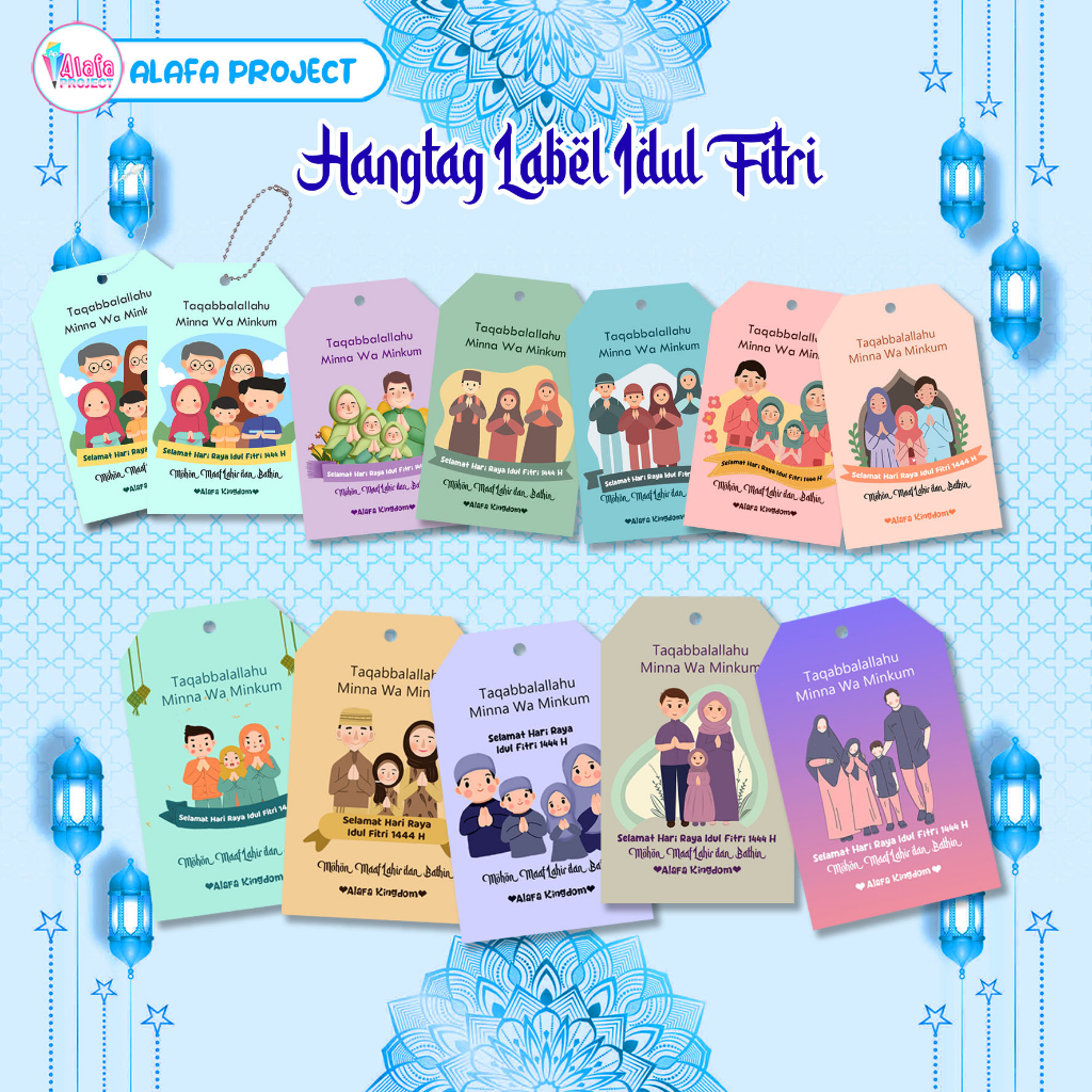 

[alafaproject_id 12-22] 8 Pcs Hangtag Hampers Lebaran Idul Fitri Custom