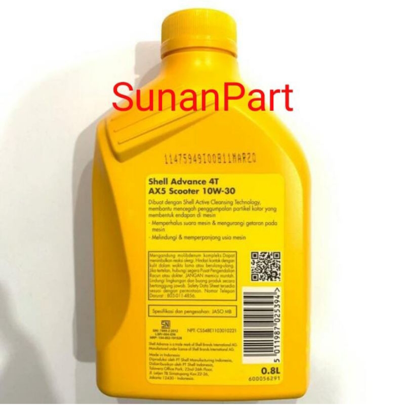 Oli Shell Advance AX5 Scooter Matic 10W-30 &amp; 20W-40 800ml
