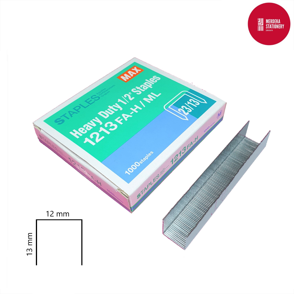 

Isi/Refill Staples/Stapler/Stepler/Jepretan/Hecter/Hekter Max 1213 FA-H/ML 23/13 1/2