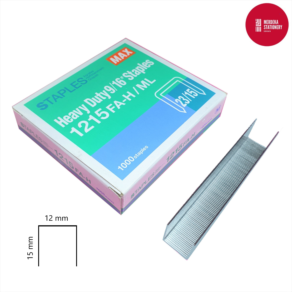 

Isi/Refill Staples/Stapler/Stepler/Jepretan/Hecter/Hekter Max 1215 FA-H/ML 23/15 9/16