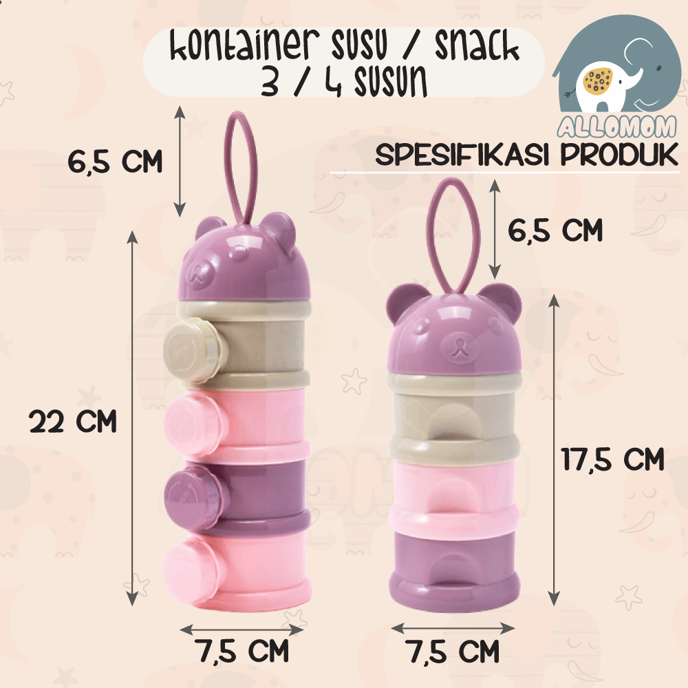 Kontainer Susu / Milk Powder Container Tempat Kotak Tempat Susu Bubuk Susun