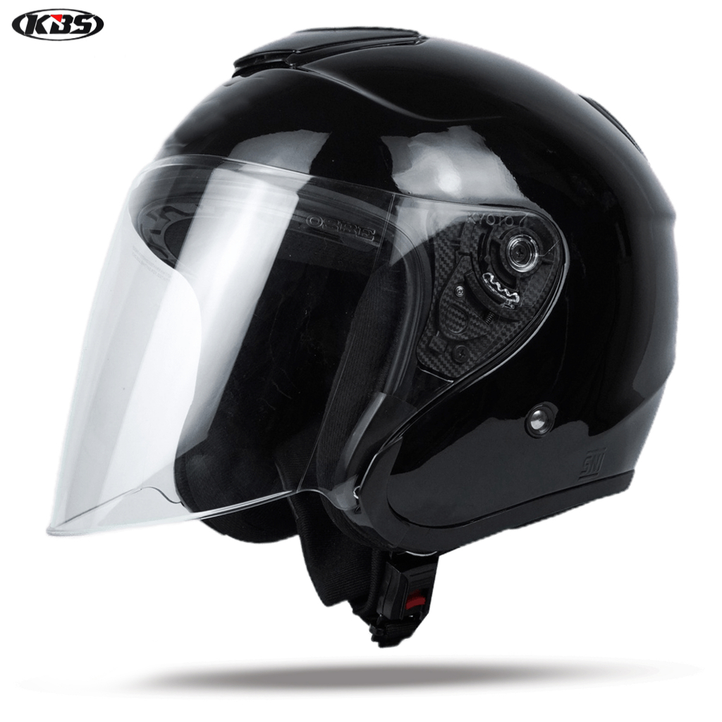HELM HALF FACE KBS GALAXY N1 WHITE / KACA BENING / HELM UNTUK PRIA DAN WANITA DEWASA SNI COD