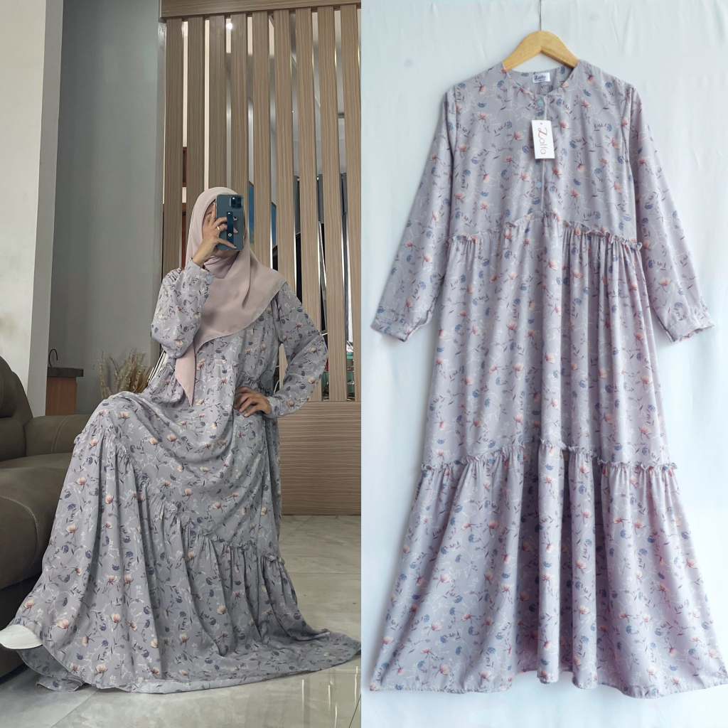 RAFELA SHANTEL dress by ZALFA OUTFIT/ dress motif bunga