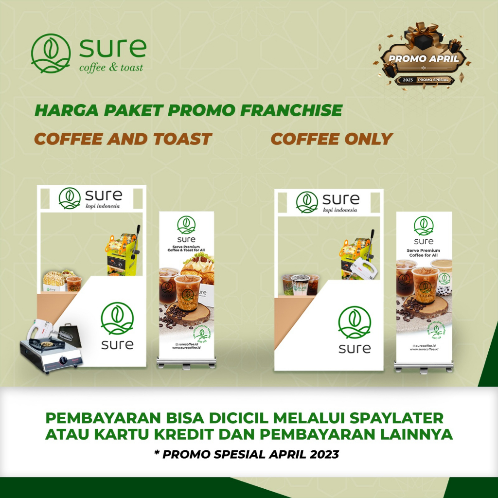 

Waralaba Minuman Franchise Kemitraan Kopi Kekinian Sure Coffee Bebas Royalti