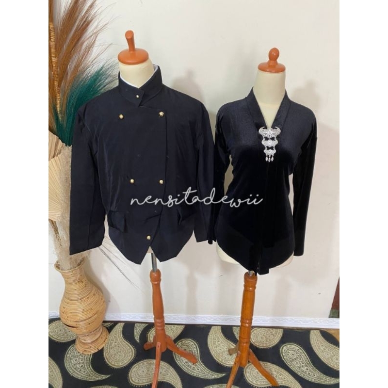 Beskap Solo (Polos) + Kebaya Kartini, Nuansa Hitam