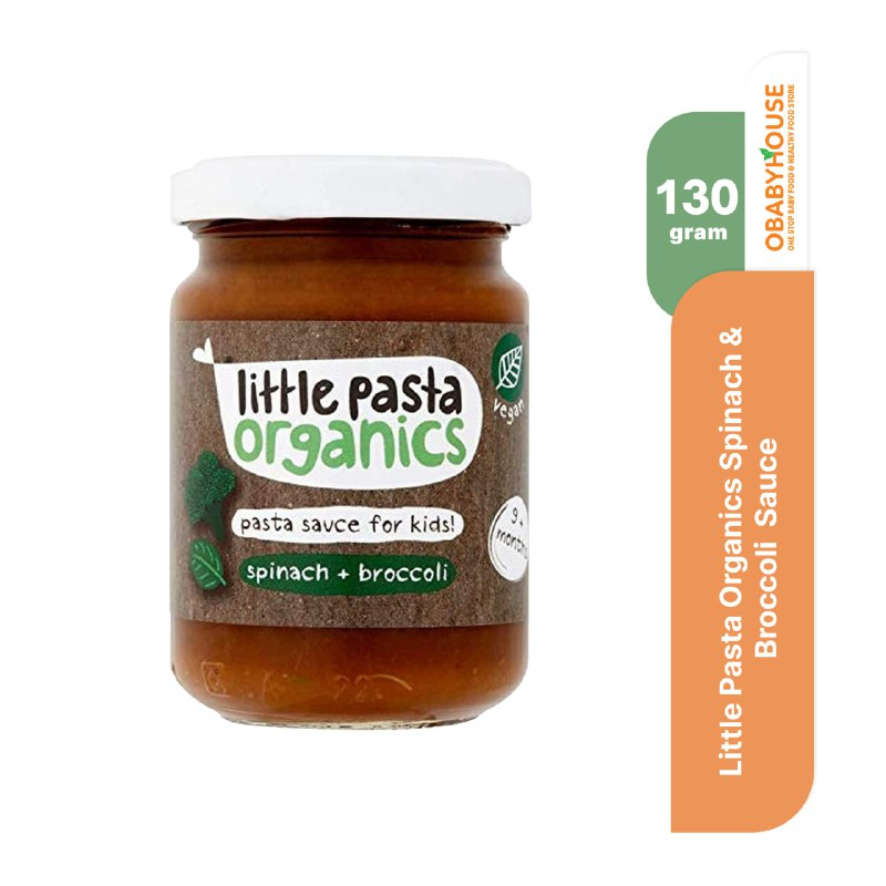 Little Pasta Organics Spinach &amp; Broccoli Sauce 130 gr