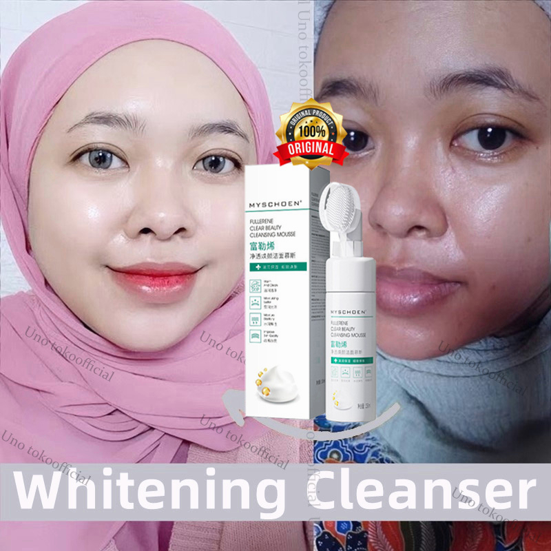 Sabun Wajah Sabun wajah pemutih Foaming facial cleanser Oil control cleanser Cleansing facial foam brush pump 120ML Kontrol minyak dan pelembab Antioksidan Anti UV Cocok untuk kulit sensitif ASLI