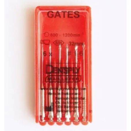 Gates glidden drills gliden 32mm size 1-6 assorted MANI/ dentsply
