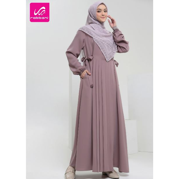 Dresslim Couple Nabha - Gamis Couple Rabbani Bahan Camilla Dress muslimah Mamah Bunda Ummi Pakaian m
