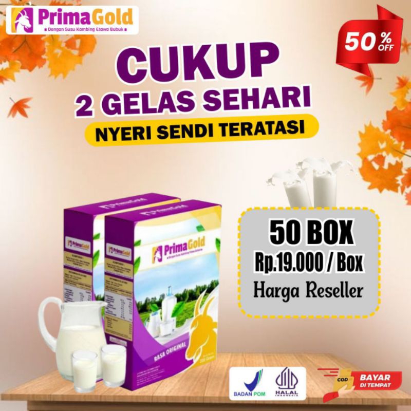 

Prima Gold Susu Kambing Etawa Bubuk Original Murah Meredakan Sesak Nafas Batuk Menahun Asma Paru Paru Nyeri Tulang Nyeri Sendi Pegal Linu Asam UraUrat