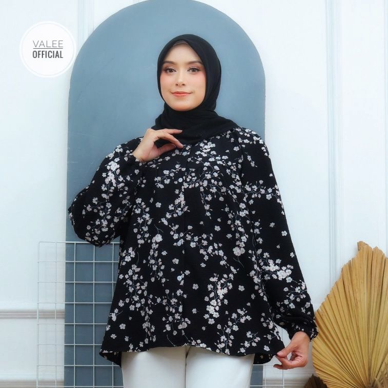 BLOUSE ALLYSA | Blouse Wanita Terlaris Motif Bunga Bunga | Atasan Wanita Premium