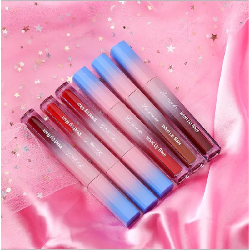 LAMEILA Lipstik LIP GLAZE LASTING MOUSTURUZIBG LIQUID LIPSTIC - Tahan Lama Waterproof Mini Murah Lip 6 Warna - Shape Liquid Lips Tik Lipstick Lips Tic Tick Korean Korea Anti Tahan Air Original