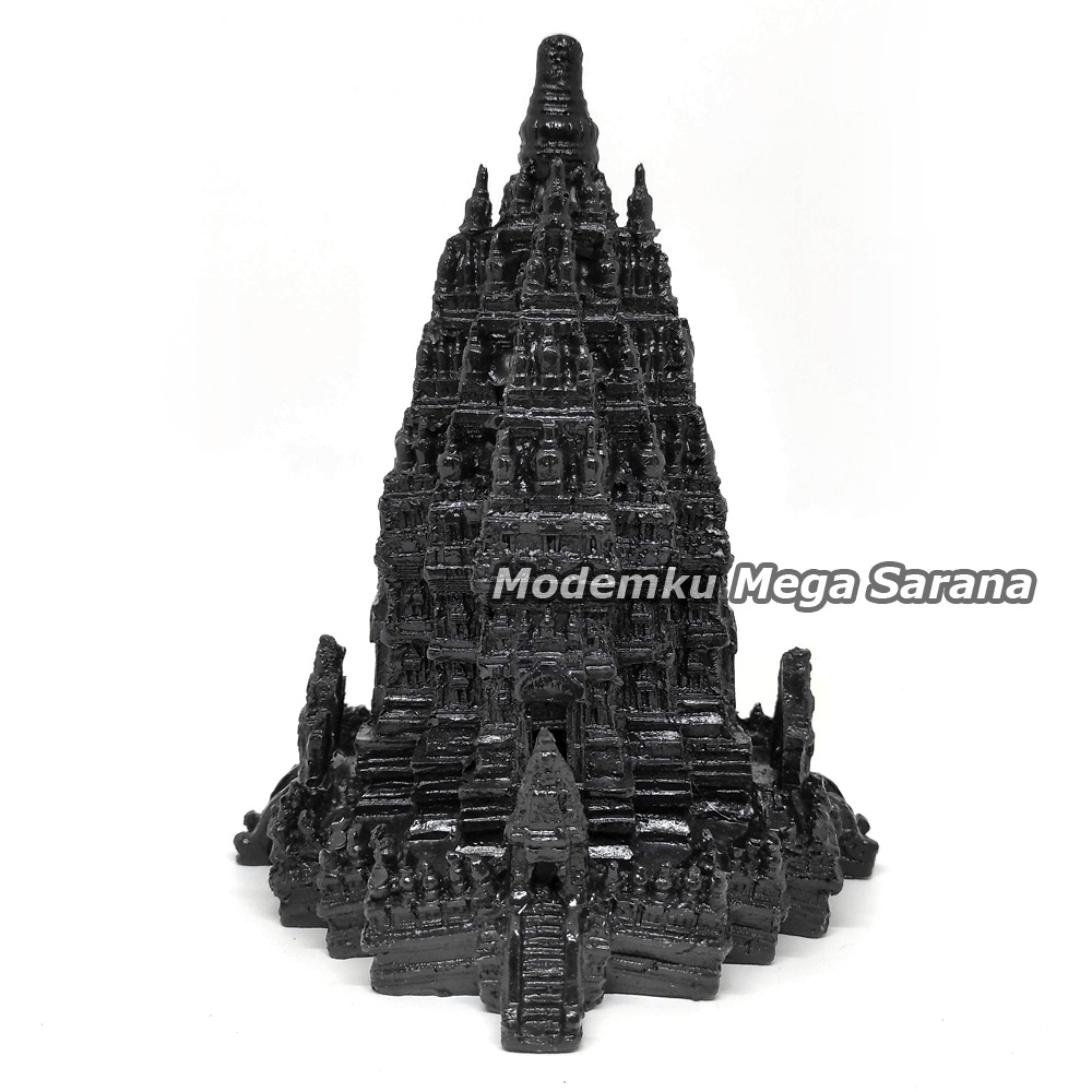 Miniatur Candi Prambanan Jumbo Fiber - Ukuran 15x15x20 cm