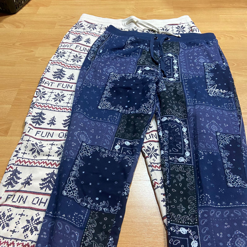 AEROPOSTALE Men Joggers Sweatpants Pria Piyama Pajamas High Quality Fleece Original Cotton Celana Tidur