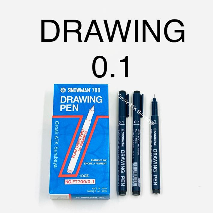 

Spidol Drawing Pen Gambar Permanen Snowman FT 700 / FT700 0.1 / 0,1