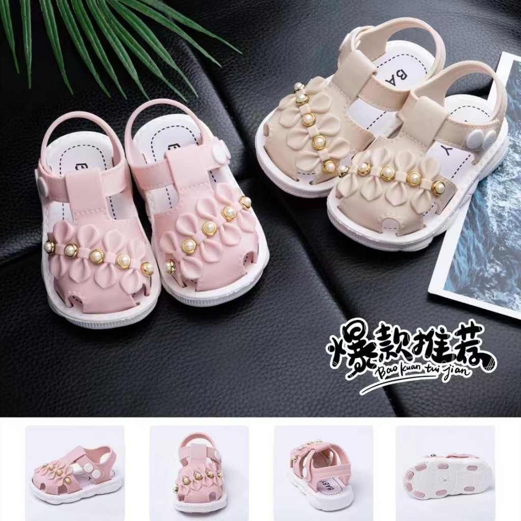Pearl Sandal Anak Perempuan Bahan Karet Model Lucu 1-4 Tahun Import Sport Termurah Sendal Bayi Anak 