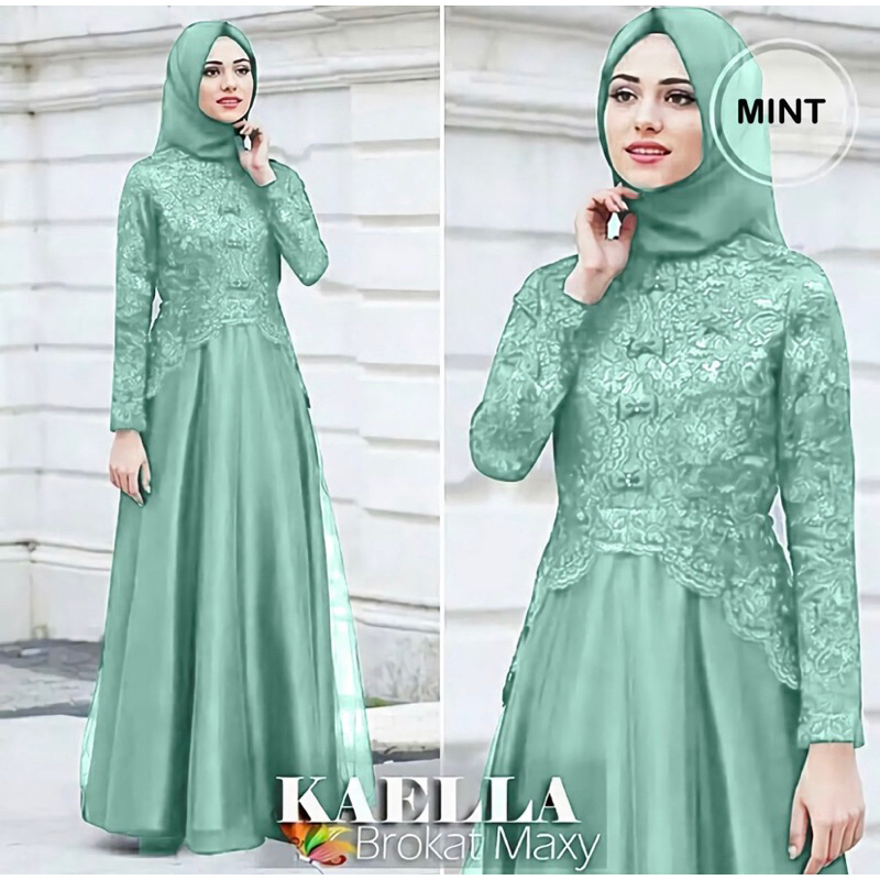 KAELLA MAXY DRESS / GAMIS KAELLA TERBARU / DRESS BRUKAT KAELLA / GAMIS MAXY BRUKAT / GAMIS PESTA / G