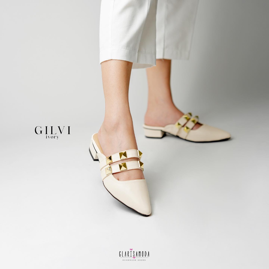 GLARISAMODA Gilvi heels 3cm / heels wanita / sepatu wanita mules nyaman empuk / heels spike
