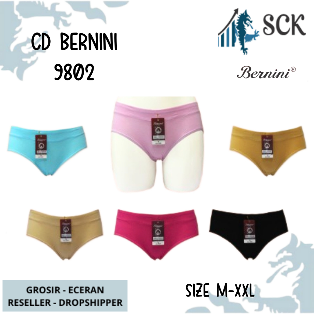 CD Wanita BERNINI 9802 Bahan Katun Premium / Pakaian Dalam Wanita Seamless - sckmenwear GROSIR