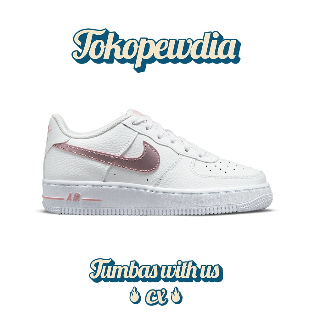Nike Air Force 1 Low White / Pink Glaze GS