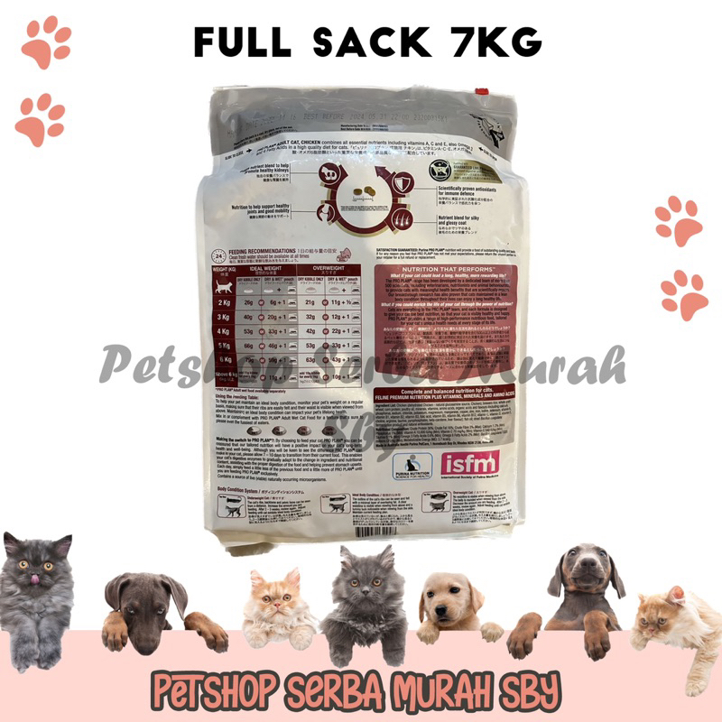 WAJIB TANYA STOCK!! Pro Plan Chicken Formula Adult Full Sack 7kg