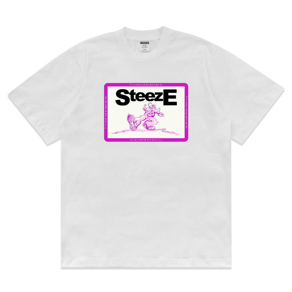 Kaos Pria Distro Original 100% STEEZE.LTD -  SWITCH OFF T-SHIRT WHITE. Kaos Pria Putih 210gsm Unisex