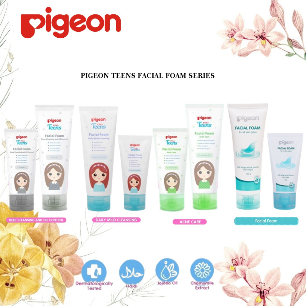 ✿ MADAME ✿ PIGEON TEENS FACIAL FOAM DEEP DAILY FACE FOAM SABUN WAJAH