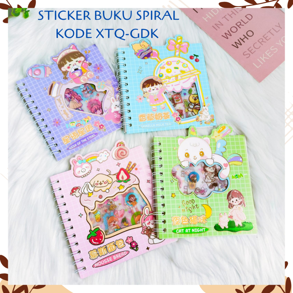 

STICKER BUKU SPIRAL KODE XTQ-GDK DAILY CUTE PATTERN DECORATIVE TAPE STICKER GIFT KADO CRAFT ALAT TULIS KANTOR SEKOLAH UNIK ANAK ANAK