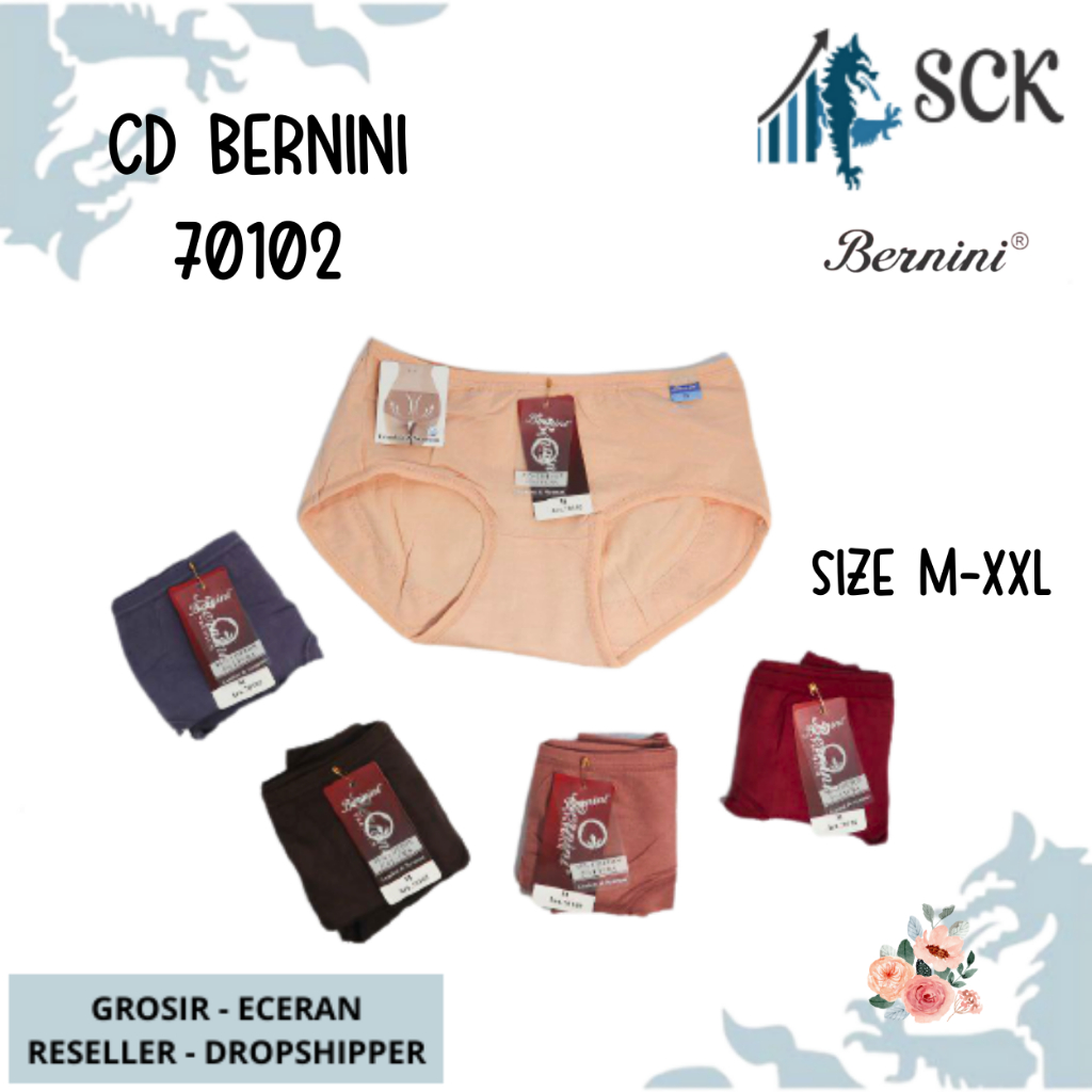 CD Wanita BERNINI 70102 KARET ELASTIS model Mini / Pakaian Dalam Seamless - sckmenwear GROSIR