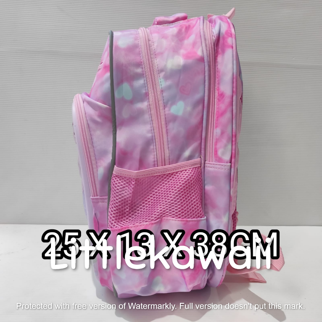 LK/Tas Ransel Sekolah Anak Perempuan Laki Laki Hardcase Kotak Kantong Depan Resleting Frozen Mermaid Avengers Superhero Astronot Nasa TK PAUD SD Mix Import