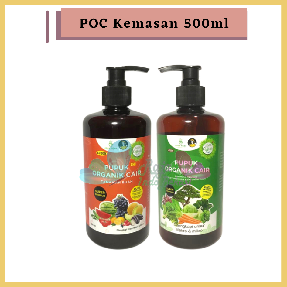 TERBARU Pupuk Organik Cair POC untuk Tanaman Sayuran dan Pertumbuhan Daun Pupuk Hayati Pupuk Daun Kemasan 100ml 500ml