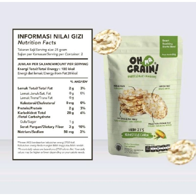 OMG Oh Ma Grain Popped Rice Crackers / snack Cracker TERMURAH !!!