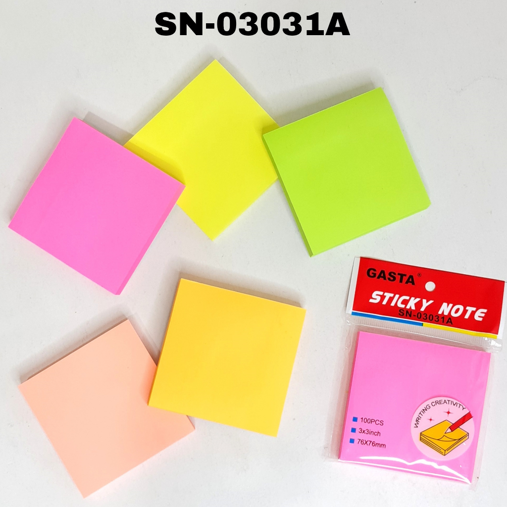 

MJ Sticky Note 3x3/100 1 Warna / Stick Note'/Notes Tempel