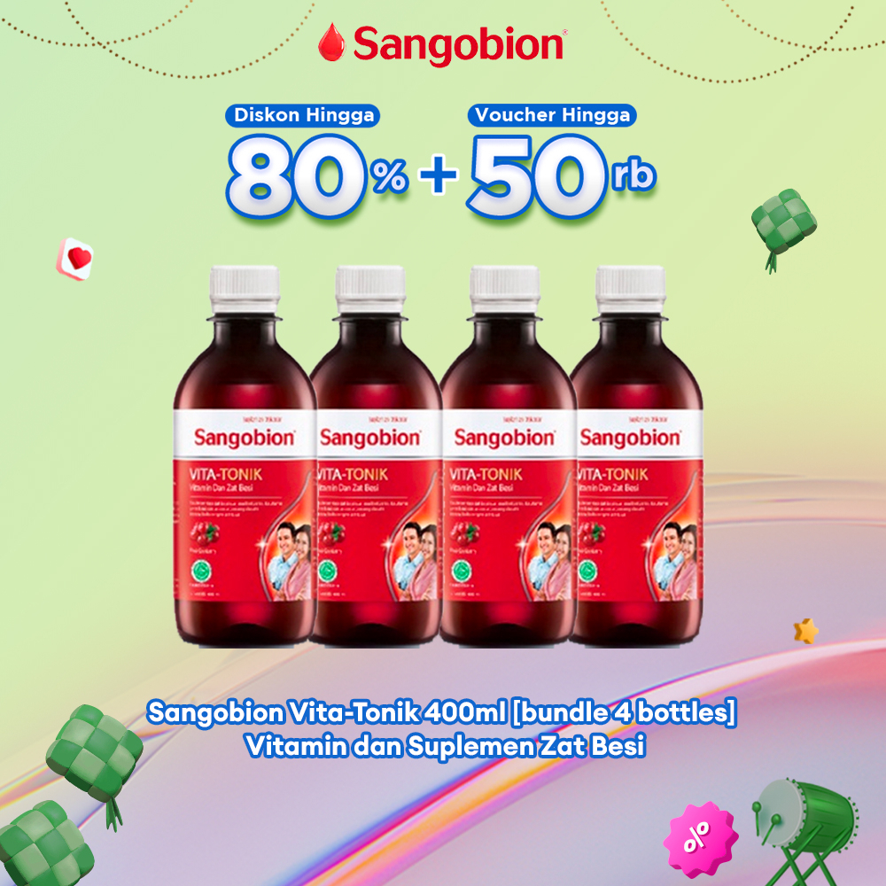 Sangobion Vita-Tonik 400ml [bundle 4 bottles] Vitamin dan Suplemen Zat Besi
