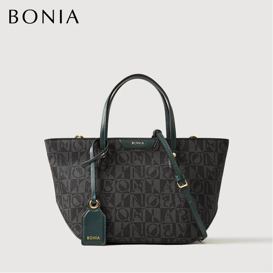 Bonia - Gladiosa Monogram Small Tote Bag Dark Cedar