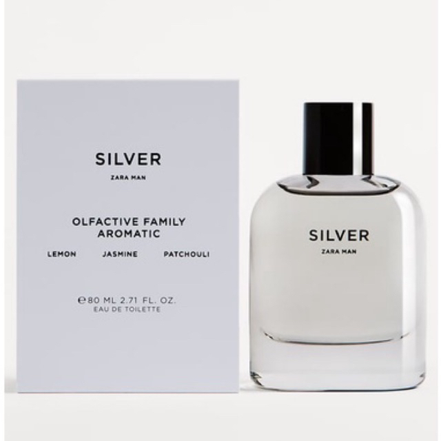 Parfum Original Zara Silver Man 80ML EDT Olfactive family aromatic Reject Nonbox Perfume Pria laki-l