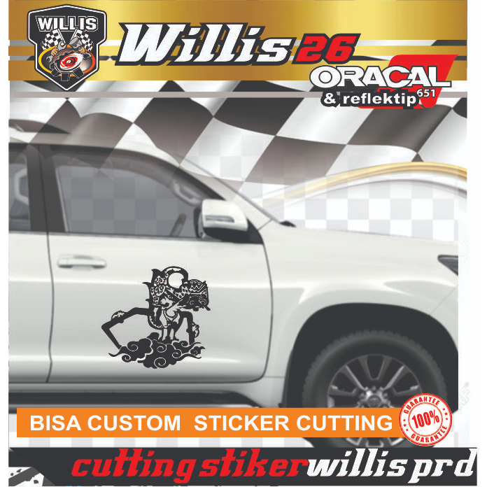 STIKER CUTTING STICKER WAYANG GATOT KACA STICKER MOBIL