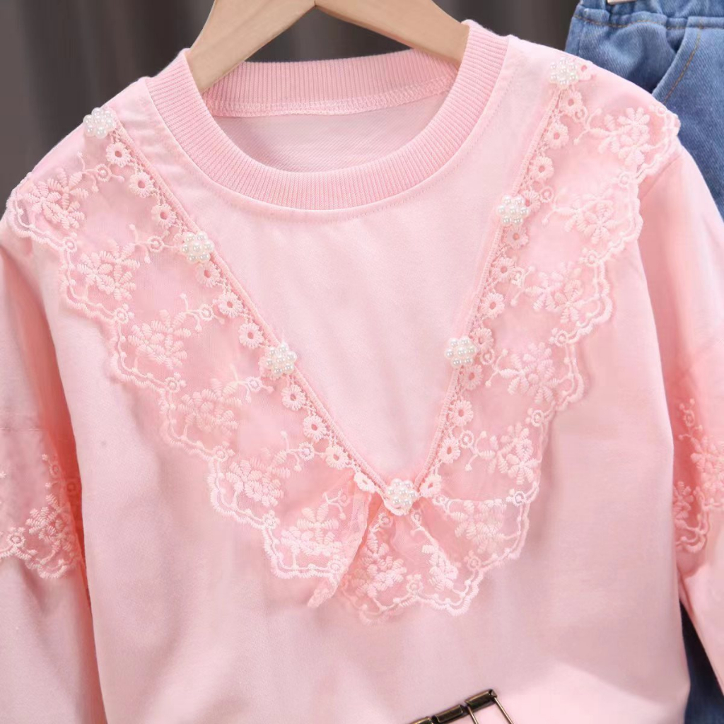 Setelan baju anak import 2-5 th  / Baju anak perempuan Jeans/ Setelan celana anak cewek / Setelan anak Model V