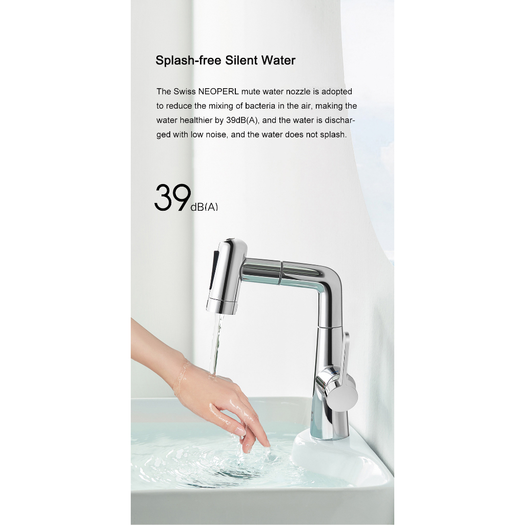 Mijia Faucet Pull-Out Basin Keran Air S1 Splash-Proof keran air