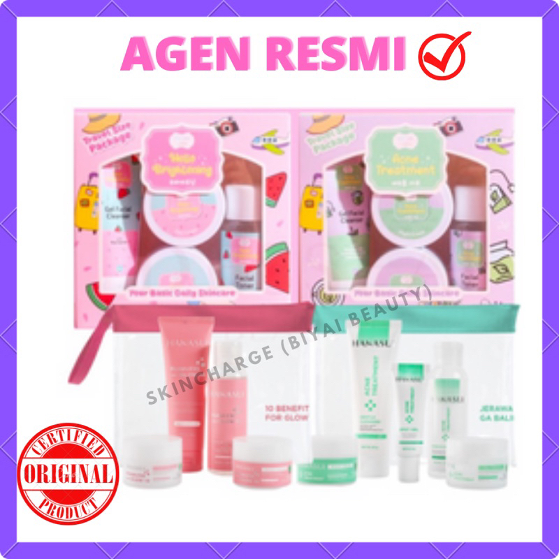 yeppuyeppu by kiyowo yeppukiyowo acne treatment & hello brightening skincare set travel size