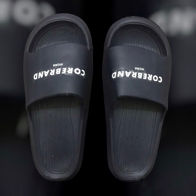 corebrand sandal slide - navy font corebrand sicna