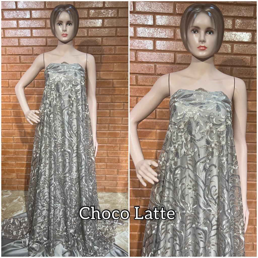 Kain-bahan Tille Payet/bahan Tulle Payet/cocok untuk dress gaun seragaman kebaya pengantin dll